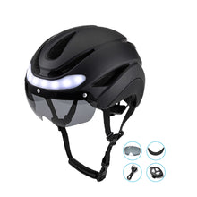 Load image into Gallery viewer, Adult Cycling Bike Helmets Magnetic Goggles Visor with Rechargeable LED Light Night Breathable Helmet Safety for MTB Bicycle Helmet
