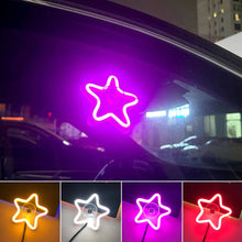 Load image into Gallery viewer, Universal Car Triangle Window Neon Light Heart Shape Interior Atmosphere LED Car Window Decoration with USB Powered Accessories
