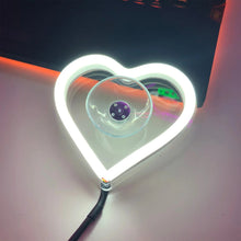 Load image into Gallery viewer, Universal Car Triangle Window Neon Light Heart Shape Interior Atmosphere LED Car Window Decoration with USB Powered Accessories
