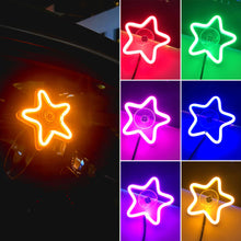 Load image into Gallery viewer, Universal Car Triangle Window Neon Light Heart Shape Interior Atmosphere LED Car Window Decoration with USB Powered Accessories
