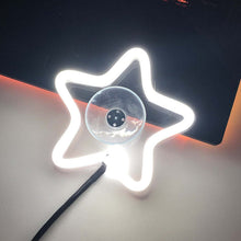 Load image into Gallery viewer, Universal Car Triangle Window Neon Light Heart Shape Interior Atmosphere LED Car Window Decoration with USB Powered Accessories
