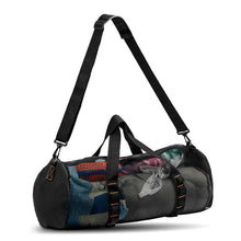 Load image into Gallery viewer, Large Capacity Cylinder Beach Bag Portable Mesh Hollowed-out Travel Handbag Storage Bag Multi-purpose Gym Swimming Gear Organizing Bag
