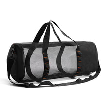 Load image into Gallery viewer, Large Capacity Cylinder Beach Bag Portable Mesh Hollowed-out Travel Handbag Storage Bag Multi-purpose Gym Swimming Gear Organizing Bag
