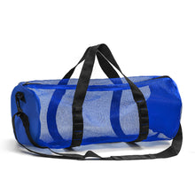 Load image into Gallery viewer, Large Capacity Cylinder Beach Bag Portable Mesh Hollowed-out Travel Handbag Storage Bag Multi-purpose Gym Swimming Gear Organizing Bag
