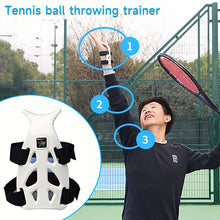 Load image into Gallery viewer, Tennis Ball Throwing Trainer Correct Wrist Posture and Improve Serving Stability Practice Server for Badminton and Pickleball Beginners
