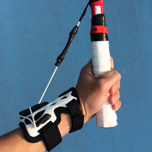 Load image into Gallery viewer, Tennis Ball Throwing Trainer Correct Wrist Posture and Improve Serving Stability Practice Server for Badminton and Pickleball Beginners

