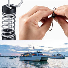 Load image into Gallery viewer, 1PC 316 Stainless Steel Marine Flagpole Clamp Fishing Flag Spring Clips For Halyards Outrigger Lines Antennas Stern Lights Flagpole Rope
