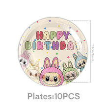 Load image into Gallery viewer, Labubu Outdoor Camping Disposable Tableware Birthday Party Decoration Atmosphere Supplies
