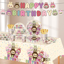 Load image into Gallery viewer, Labubu Outdoor Camping Disposable Tableware Birthday Party Decoration Atmosphere Supplies
