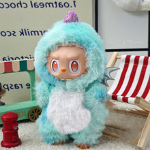 Load image into Gallery viewer, For 17cm Labubu Doll Clothes Fashion Dinosaur Elephant Cat Jumpsuits Color Match Clothes Dolls Accessories Cute Little Clothes
