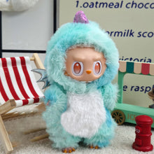 Load image into Gallery viewer, For 17cm Labubu Doll Clothes Fashion Dinosaur Elephant Cat Jumpsuits Color Match Clothes Dolls Accessories Cute Little Clothes
