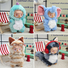 Load image into Gallery viewer, For 17cm Labubu Doll Clothes Fashion Dinosaur Elephant Cat Jumpsuits Color Match Clothes Dolls Accessories Cute Little Clothes
