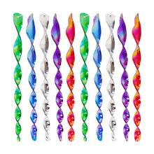 Load image into Gallery viewer, 10Pcs Bird Repeller Spiral Rotating Rod Reflective Wind Deterrent Control Device Agricultural Scare Bird Garden Ornaments Decor
