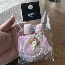 Load image into Gallery viewer, For 17cm Labubu Necklace Bow Doll Children Dress Headwear Overalls T-shirt Sweater Hat Set Cartoon Messenger Bag
