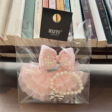 Load image into Gallery viewer, For 17cm Labubu Plush Cloth Doll Clothes Pearl Bow Necklace Lace Skirt Doll Dress Hat Set Cartoon Messenger Bag
