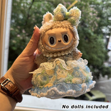 Load image into Gallery viewer, For 17cm Labubu Clothes Keychain Pendant Bow Accessory Canvas Colorful Wedding Dress Doll Clothing Dress Set Doll Cloth Set
