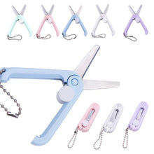 Load image into Gallery viewer, Creative Mini Portable Folding Scissors Morandi Simple Paper-Cutting Art Tool Stationary Scissors Office School Supplies
