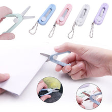 Load image into Gallery viewer, Creative Mini Portable Folding Scissors Morandi Simple Paper-Cutting Art Tool Stationary Scissors Office School Supplies
