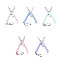 Load image into Gallery viewer, Creative Mini Portable Folding Scissors Morandi Simple Paper-Cutting Art Tool Stationary Scissors Office School Supplies
