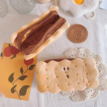 Load image into Gallery viewer, Kawaii Pencil Case High Capacity Plush Cookies Pen Bags Cartoon Brown Pen Box Girls Office School Supplies Stationary
