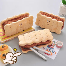 Load image into Gallery viewer, Kawaii Pencil Case High Capacity Plush Cookies Pen Bags Cartoon Brown Pen Box Girls Office School Supplies Stationary
