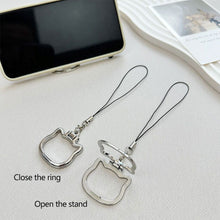 Load image into Gallery viewer, Mobile Phone Lanyard Multifunctional Stand Universal Metal Folding Ring Pendant Lanyard Desktop Support Stand
