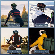 Load image into Gallery viewer, DIY RGB Motorcycle Helmet LED Display Warning Light Night Riding Bike Ski Helmet Taillight APP Programmable LED Screen
