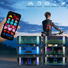 Load image into Gallery viewer, DIY RGB Motorcycle Helmet LED Display Warning Light Night Riding Bike Ski Helmet Taillight APP Programmable LED Screen
