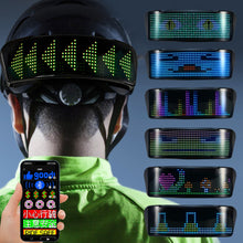 Load image into Gallery viewer, DIY RGB Motorcycle Helmet LED Display Warning Light Night Riding Bike Ski Helmet Taillight APP Programmable LED Screen
