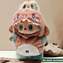 Load image into Gallery viewer, For 17cm Labubu Doll Clothes Fashion Dinosaur Shark Jumpsuits Color Match Clothes Dolls Accessories Cute Little Clothes
