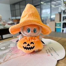 Load image into Gallery viewer, Miniature Halloween Pumpkin Costume with Hat for 17cm Labubu Dolls Cute DIY Doll Clothes Lovely Outfit Gifts for Girls Friends
