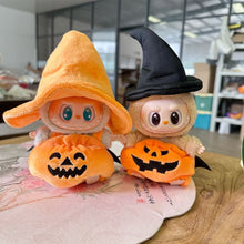 Load image into Gallery viewer, Miniature Halloween Pumpkin Costume with Hat for 17cm Labubu Dolls Cute DIY Doll Clothes Lovely Outfit Gifts for Girls Friends
