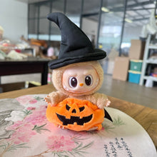 Load image into Gallery viewer, Miniature Halloween Pumpkin Costume with Hat for 17cm Labubu Dolls Cute DIY Doll Clothes Lovely Outfit Gifts for Girls Friends
