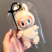 Load image into Gallery viewer, 1Pc For 17cm Labubu Mystery Box Storage Case Ornaments Organizer Box Plush Dolls Display Bag With Silicone Keychain
