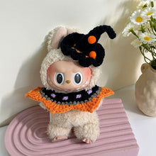 Load image into Gallery viewer, Miniature Halloween Hand-knitted Doll Costume with Hat for 17cm Labubu Cute DIY Doll Clothes Lovely Outfit Gifts for Girls Kids
