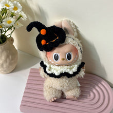 Load image into Gallery viewer, Miniature Halloween Hand-knitted Doll Costume with Hat for 17cm Labubu Cute DIY Doll Clothes Lovely Outfit Gifts for Girls Kids
