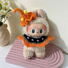 Load image into Gallery viewer, Miniature Halloween Hand-knitted Doll Costume with Hat for 17cm Labubu Cute DIY Doll Clothes Lovely Outfit Gifts for Girls Kids
