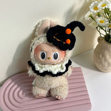 Load image into Gallery viewer, Miniature Halloween Hand-knitted Doll Costume with Hat for 17cm Labubu Cute DIY Doll Clothes Lovely Outfit Gifts for Girls Kids
