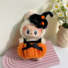 Load image into Gallery viewer, Miniature Halloween Hand-knitted Doll Costume with Hat for 17cm Labubu Cute DIY Doll Clothes Lovely Outfit Gifts for Girls Kids
