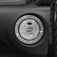 Load image into Gallery viewer, 2Pcs Universal Car Start Ring Decoration Crystal Diamond Switch Cover Interior Button Protector Sticker Luxury Car Accessory
