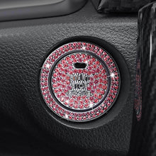 Load image into Gallery viewer, 2Pcs Universal Car Start Ring Decoration Crystal Diamond Switch Cover Interior Button Protector Sticker Luxury Car Accessory
