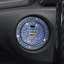 Load image into Gallery viewer, 2Pcs Universal Car Start Ring Decoration Crystal Diamond Switch Cover Interior Button Protector Sticker Luxury Car Accessory
