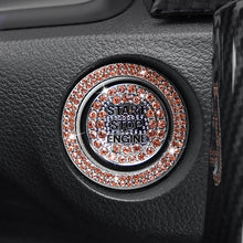 Load image into Gallery viewer, 2Pcs Universal Car Start Ring Decoration Crystal Diamond Switch Cover Interior Button Protector Sticker Luxury Car Accessory
