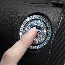 Load image into Gallery viewer, 2Pcs Universal Car Start Ring Decoration Crystal Diamond Switch Cover Interior Button Protector Sticker Luxury Car Accessory
