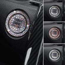 Load image into Gallery viewer, 2Pcs Universal Car Start Ring Decoration Crystal Diamond Switch Cover Interior Button Protector Sticker Luxury Car Accessory
