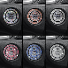Load image into Gallery viewer, 2Pcs Universal Car Start Ring Decoration Crystal Diamond Switch Cover Interior Button Protector Sticker Luxury Car Accessory
