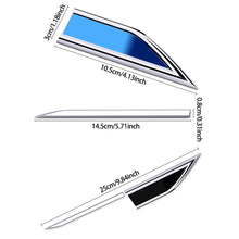 Load image into Gallery viewer, 4Pcs/Set Universal Car Side Blade Fender Decals Stainless Steel Metal Trim Kit Exterior Styling Accessories
