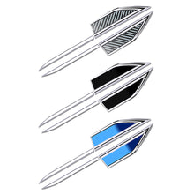 Load image into Gallery viewer, 4Pcs/Set Universal Car Side Blade Fender Decals Stainless Steel Metal Trim Kit Exterior Styling Accessories
