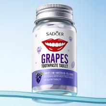 Load image into Gallery viewer, Solid Toothpaste Tablets Mint Fresh Breath Tartar Removal Travel Toothpaste Chewable Portable Oral Care Tablets

