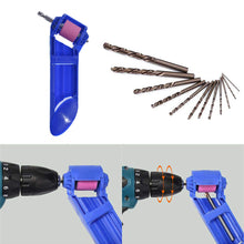 Load image into Gallery viewer, Multi-Size Fit Drill Bit Sharpening Kit Portable Twist Drill Sharpener Attachment for Power Drill Handheld Grinder for Sharpening Blunt Drill Bits

